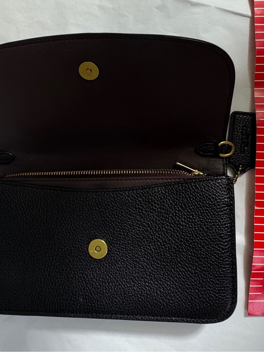 Coach Brown Pebbled Leather Crossbody with Gold 'C' Hardware - Picture 2 of 8